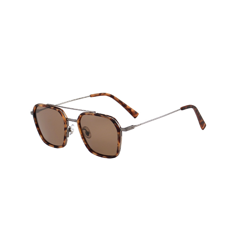 P28066 Unisex Classic Square Lens Aviator Sunglasses