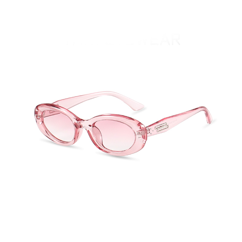 P1323 Retro Oversized Thick Oval Frame Sunglasses