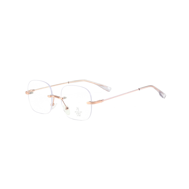 H5615 Metal Frame Rimless Blue Light Blocking Glasses