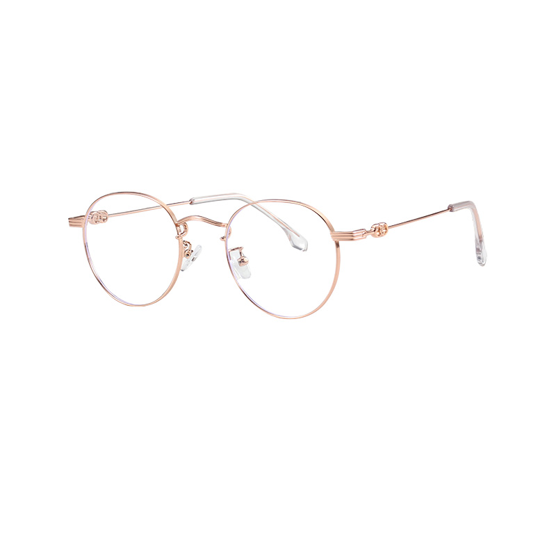 8680 Full Frame Metal Thin Round Anti Blue Light Glasses