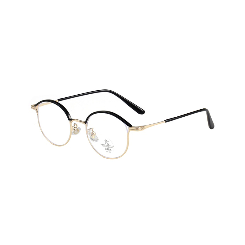 F99056  Round Anti Blue Rays Spring Leg Prescription Glasses