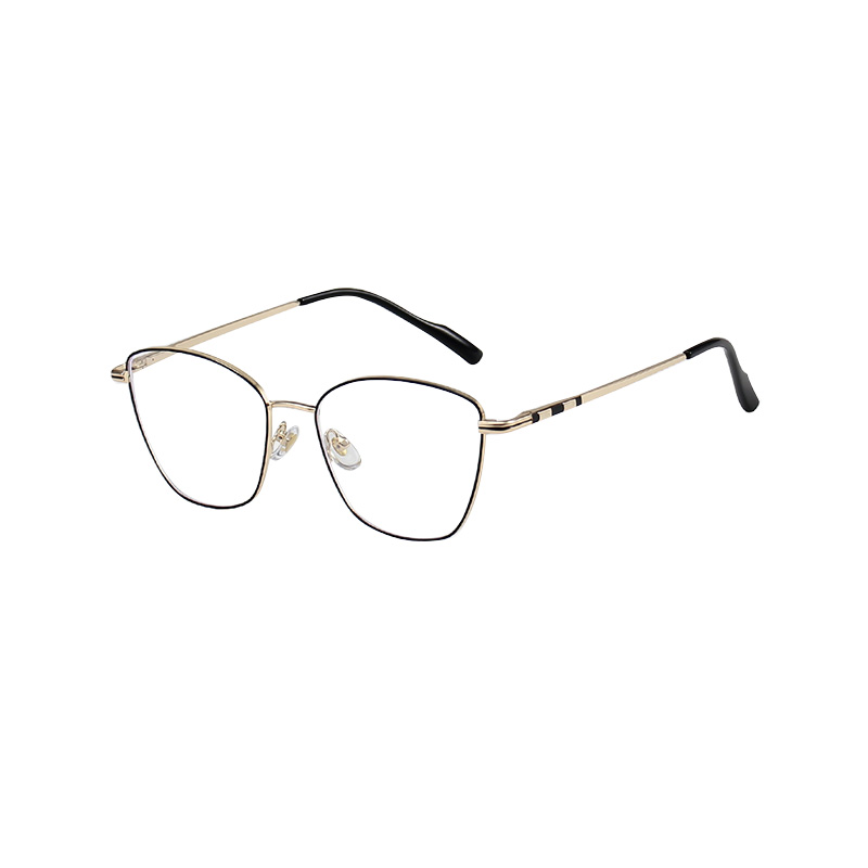 F93017 Metal Cat Eye Optical Computer Glasses Frame for Women