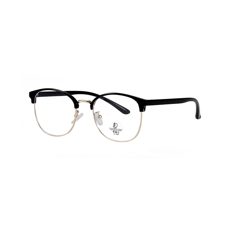 H6604 Retro Semi Rimless Blue Light Blocking Glasses